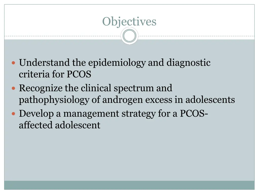 objectives