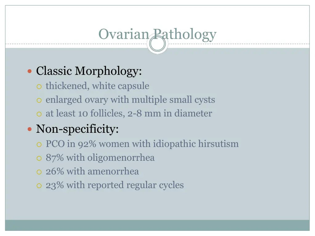 ovarian pathology