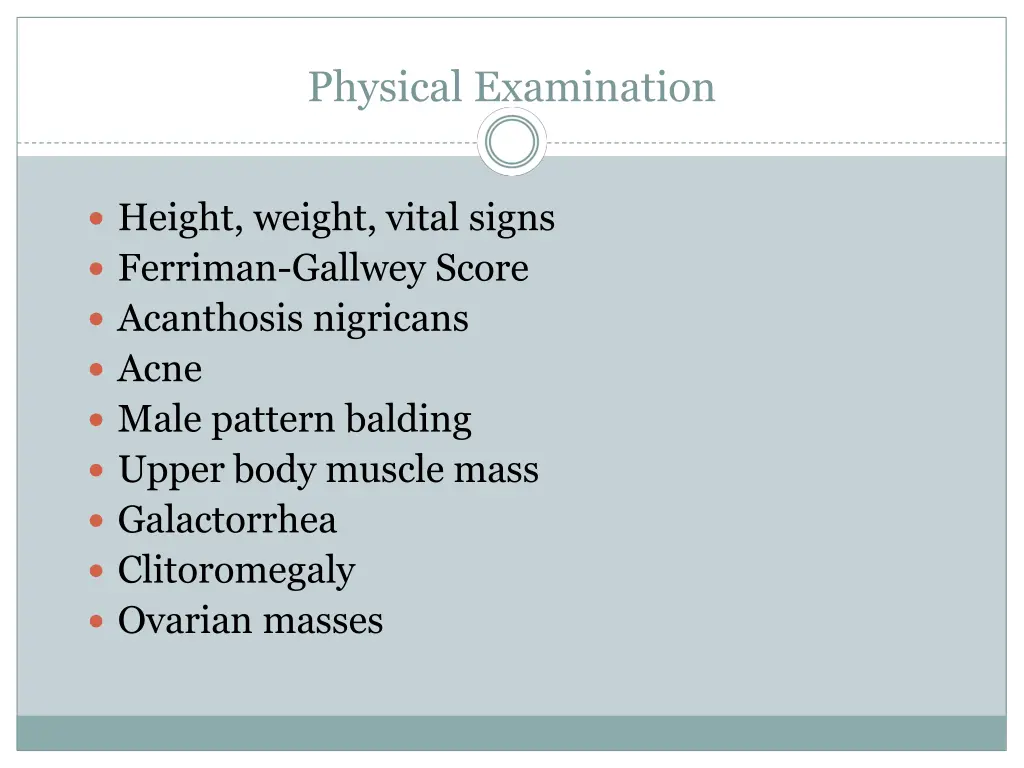 physical examination
