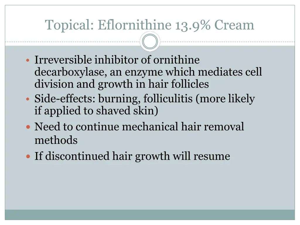 topical eflornithine 13 9 cream