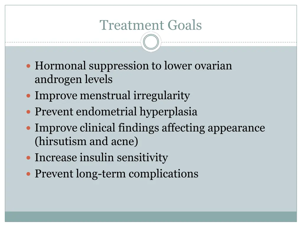 treatment goals