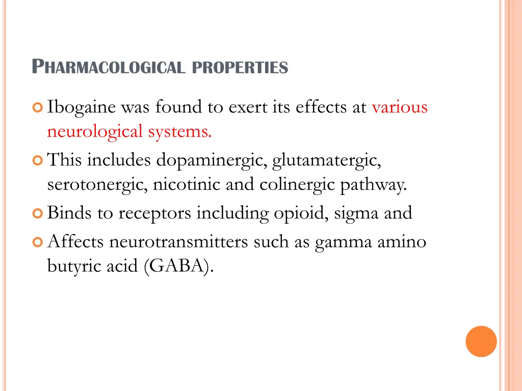 p harmacological properties 1