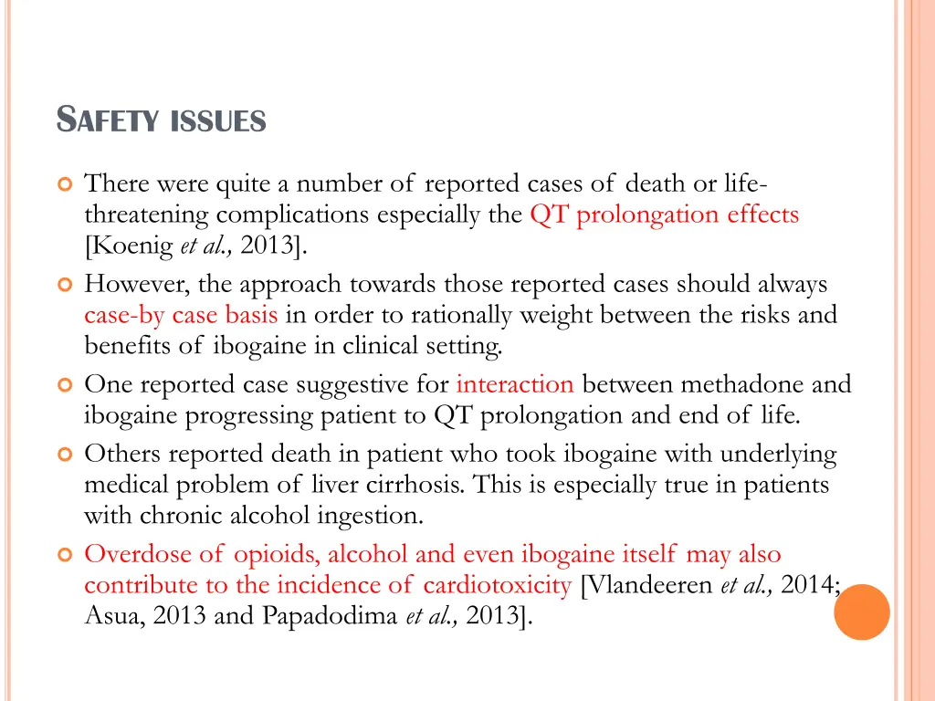 s afety issues