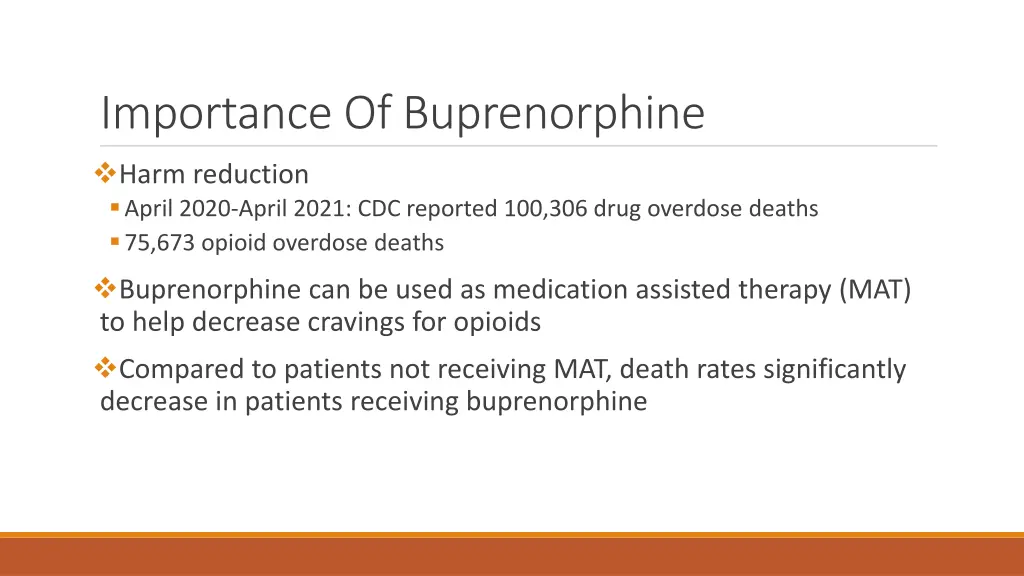 importance of buprenorphine