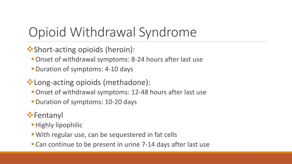 opioid withdrawal syndrome