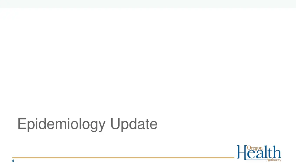 epidemiology update