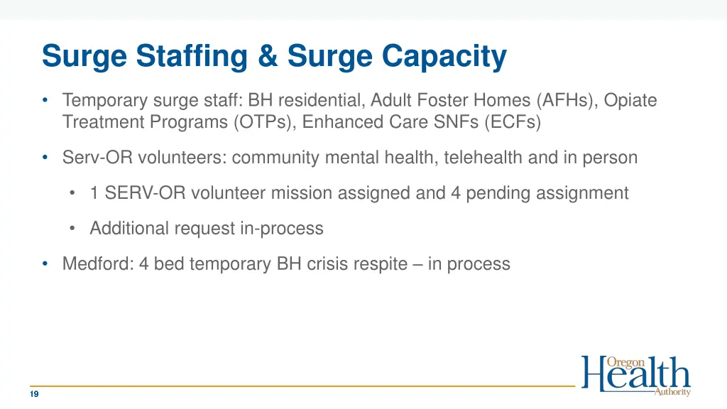surge staffing surge capacity