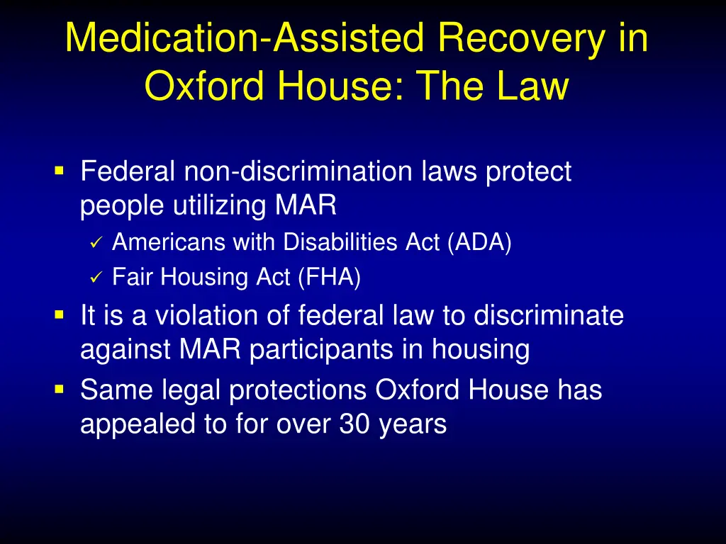 medication assisted recovery in oxford house 3