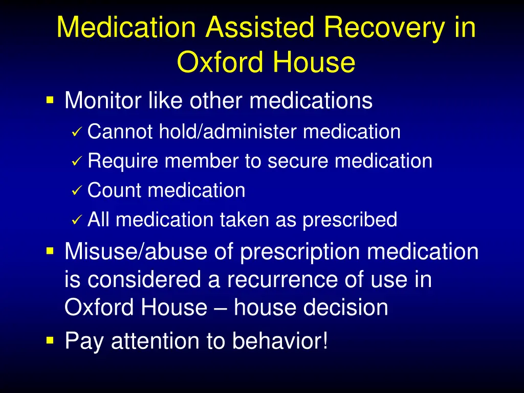 medication assisted recovery in oxford house 5