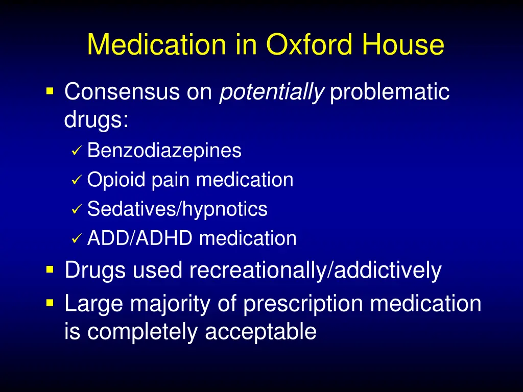medication in oxford house 3