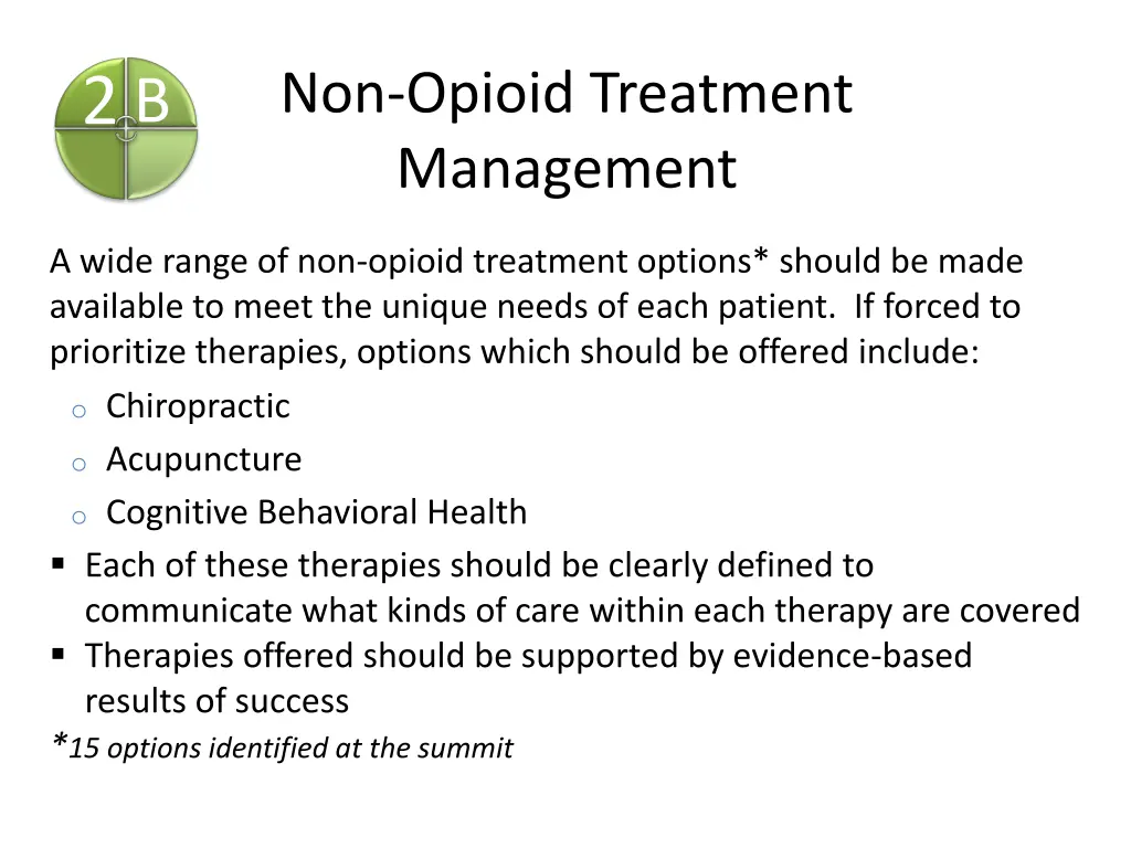 non opioid treatment management
