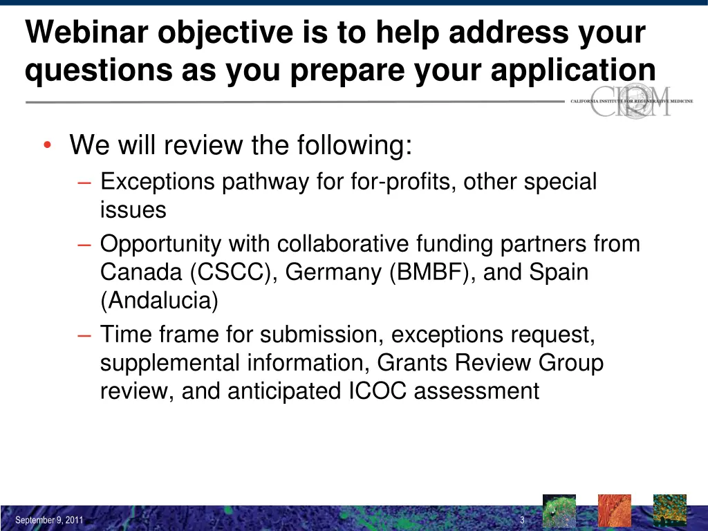 webinar objective is to help address your 1