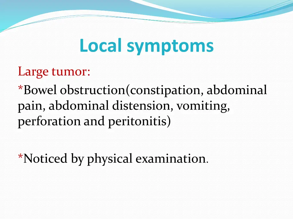 local symptoms 1