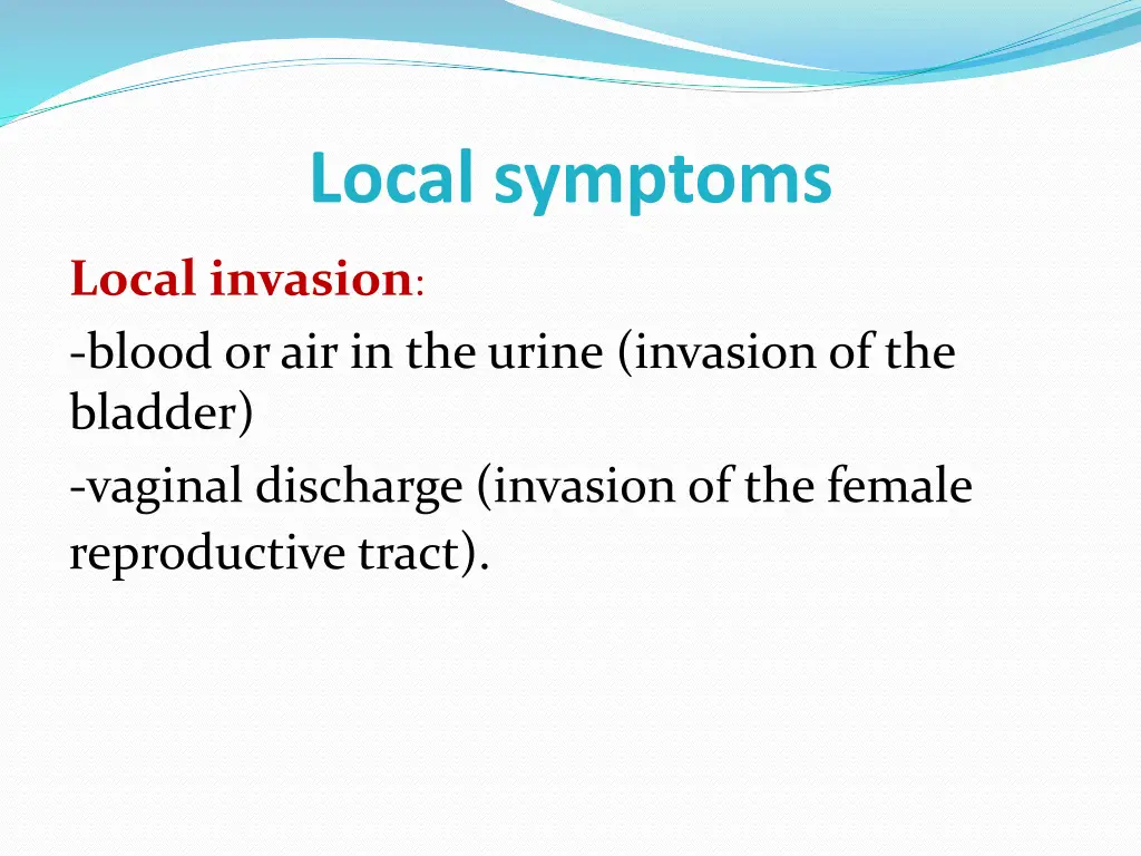 local symptoms 2