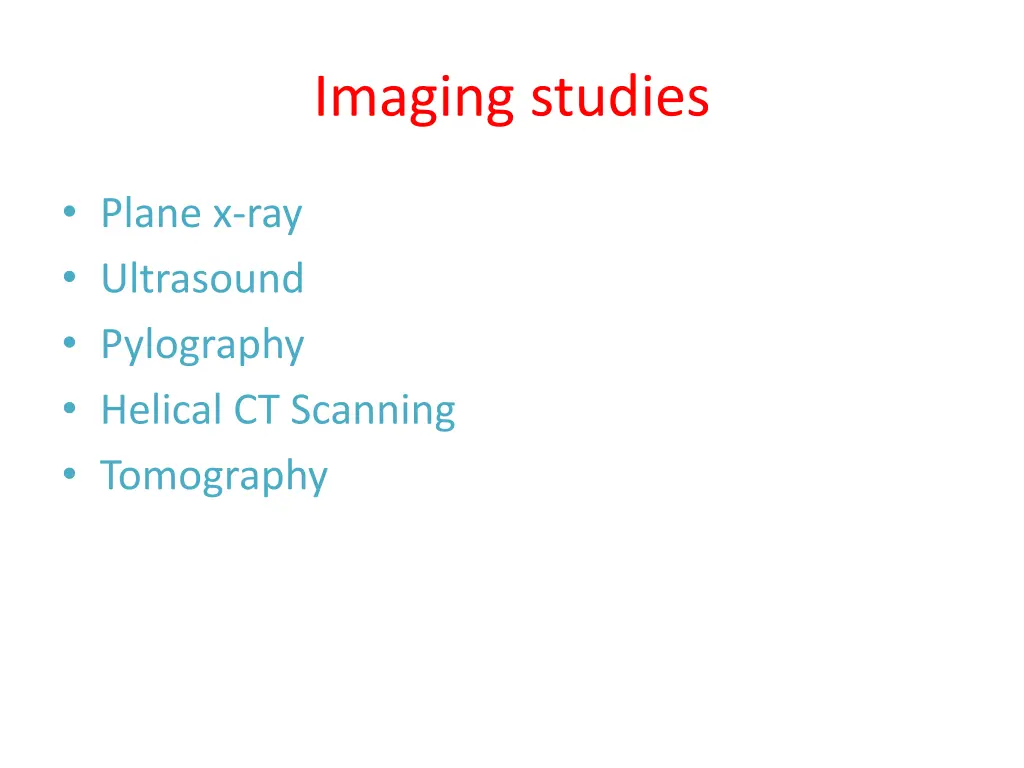 imaging studies