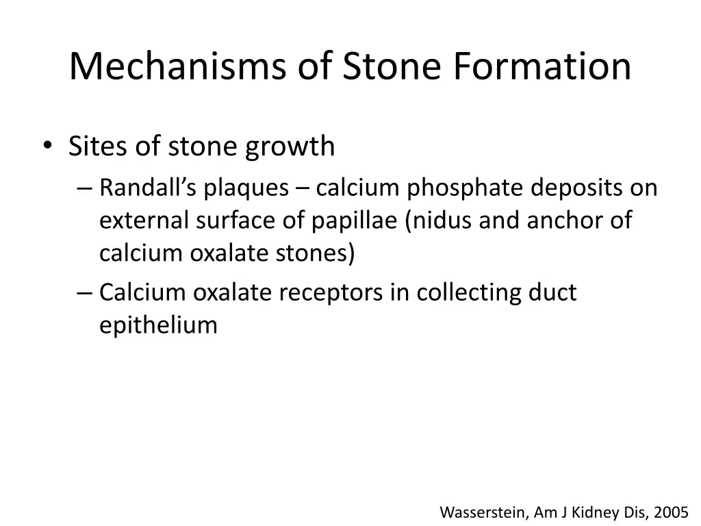 mechanisms of stone formation 2