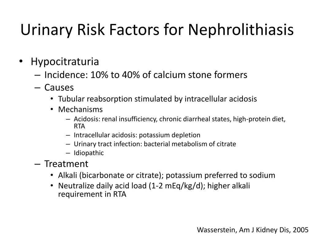 urinary risk factors for nephrolithiasis 3