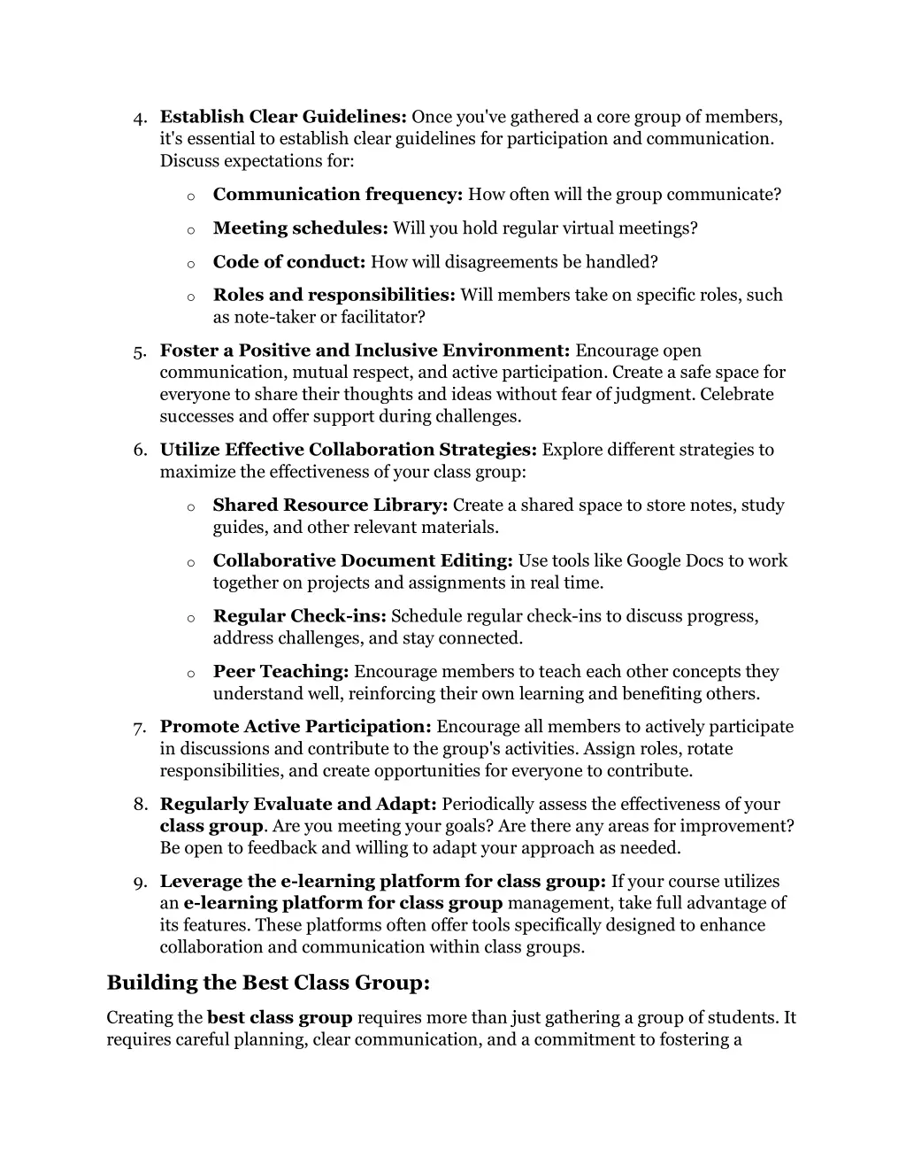 4 establish clear guidelines once you ve gathered
