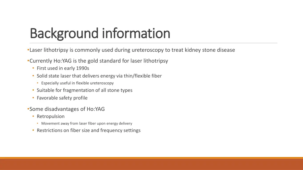 background information background information