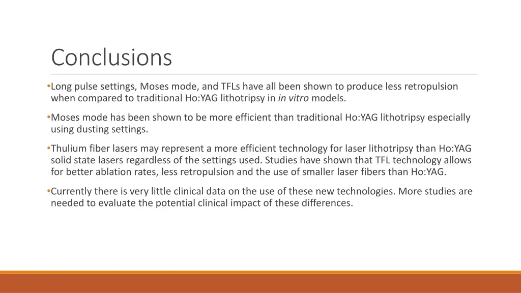 conclusions