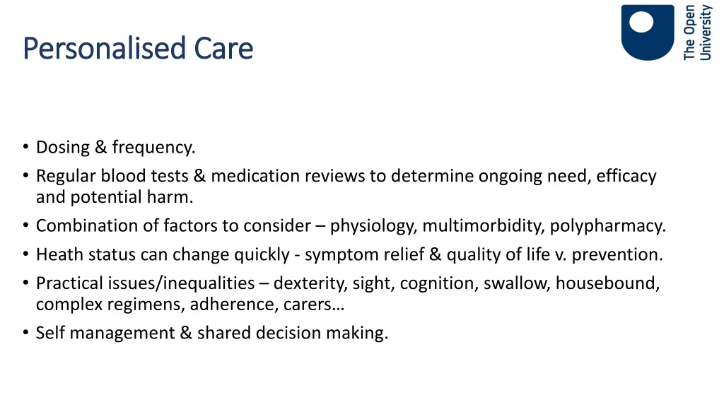 personalised care personalised care