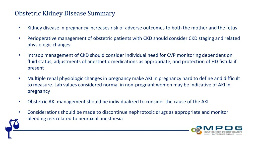 obstetric kidney disease summary