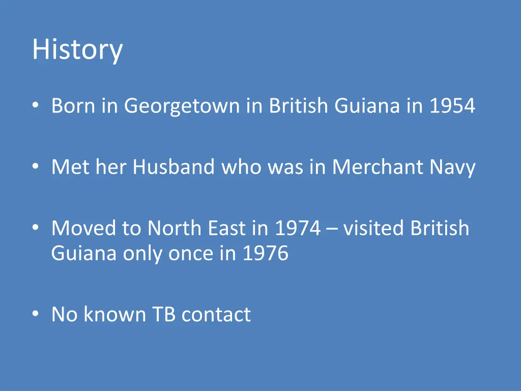 history