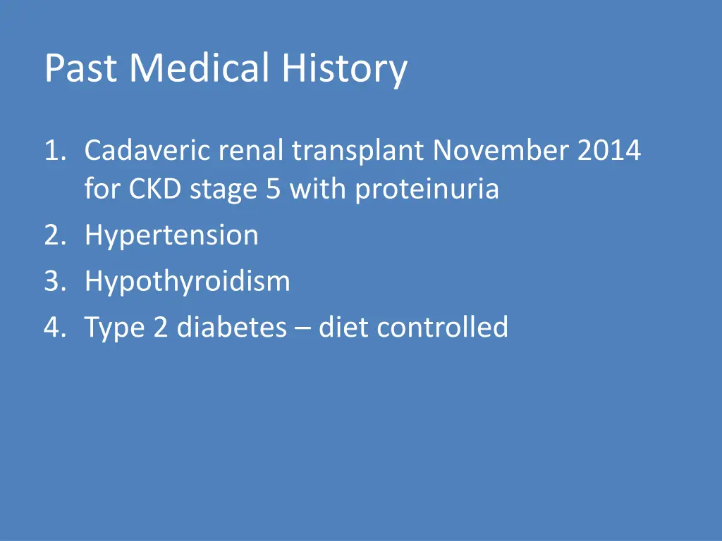 past medical history