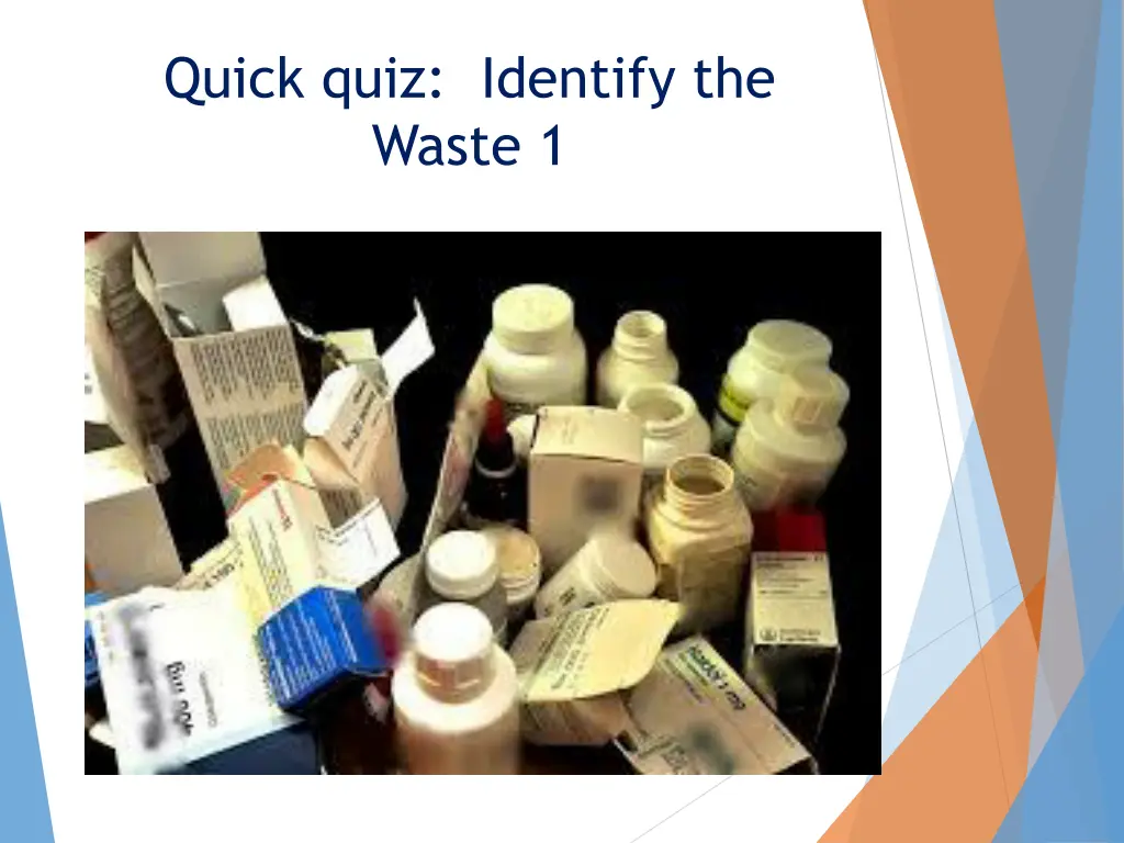 quick quiz identify the waste 1