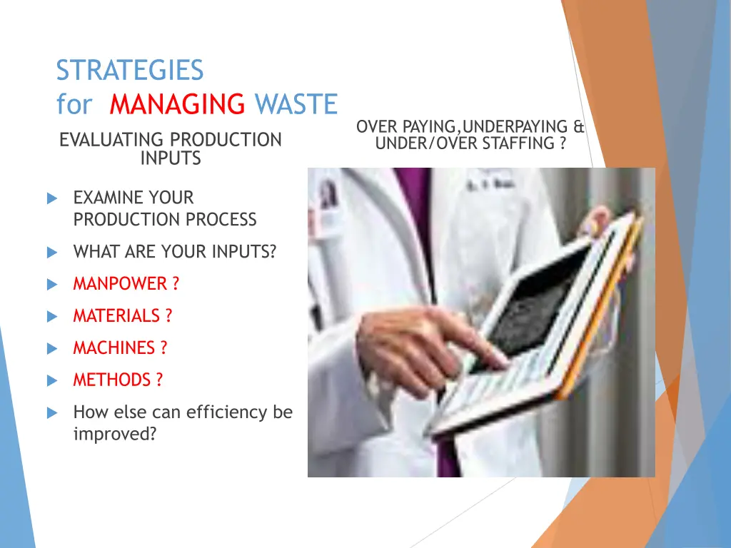 strategies for managing waste evaluating
