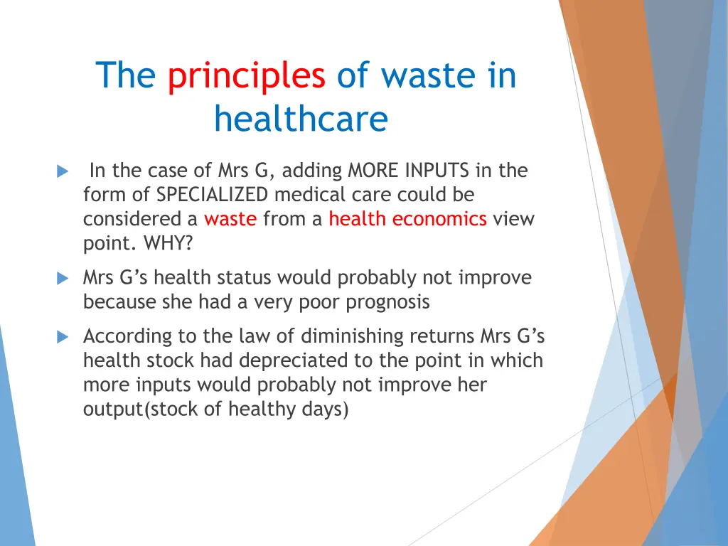 the principles of waste in healthcare