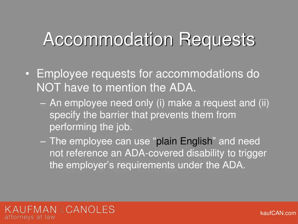 accommodation requests