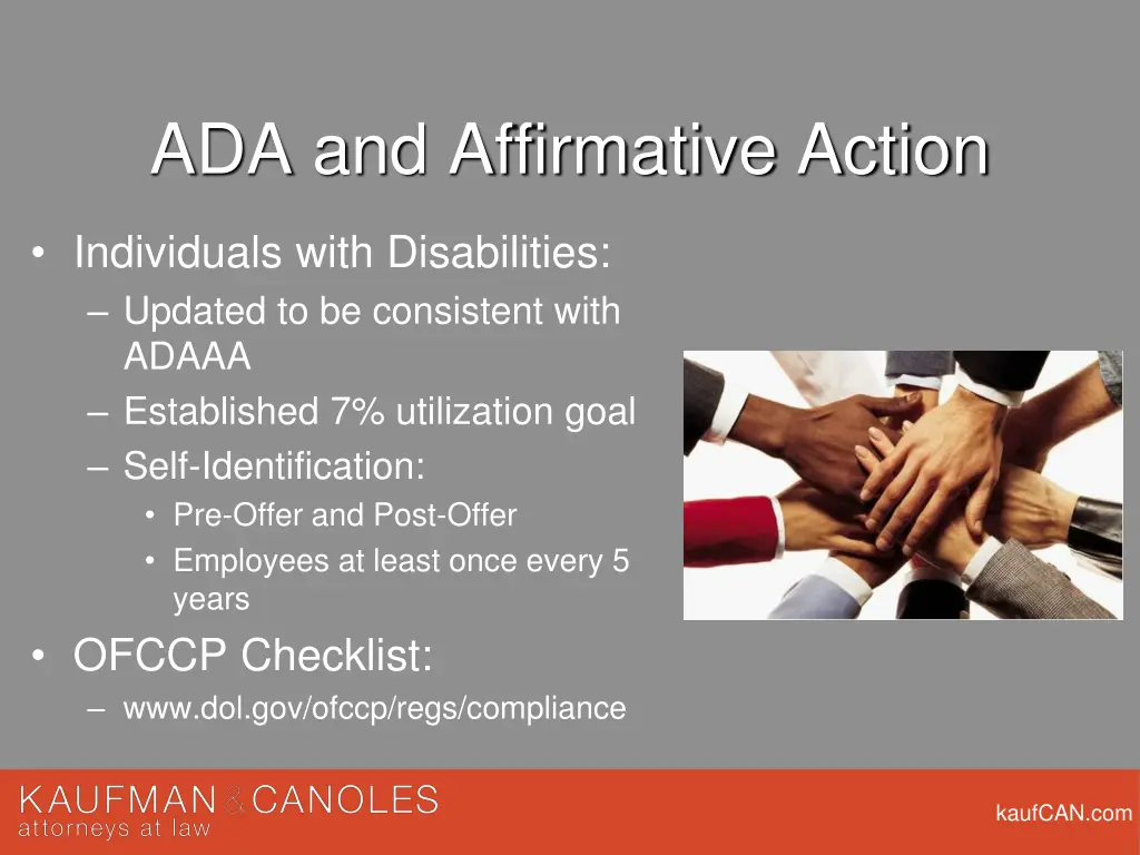 ada and affirmative action