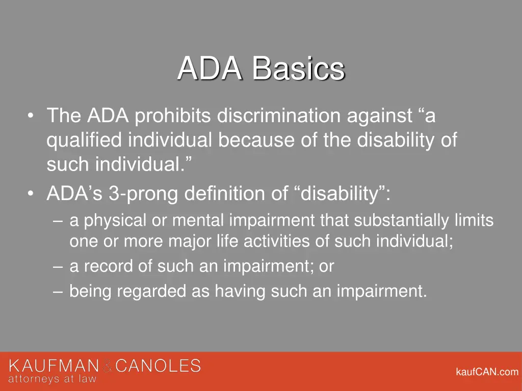 ada basics