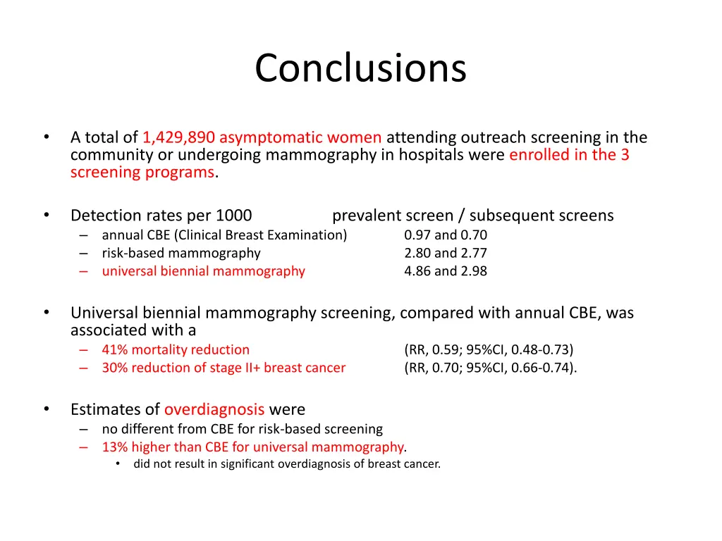 conclusions