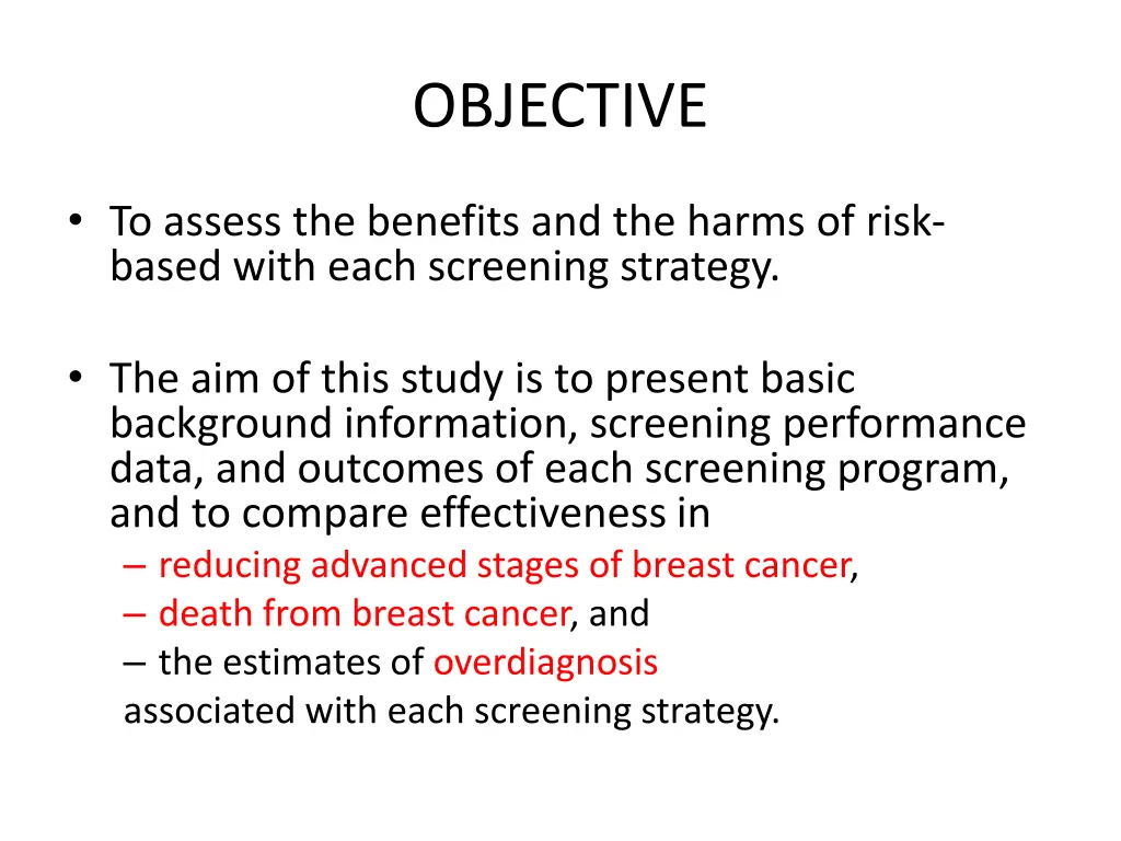 objective