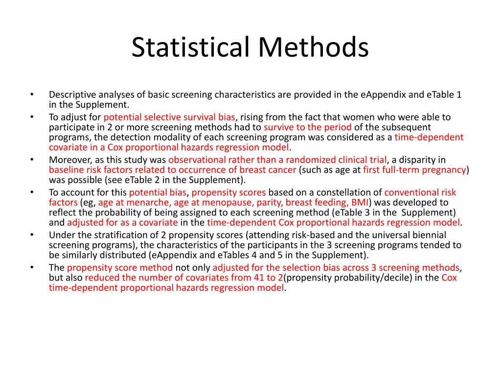 statistical methods