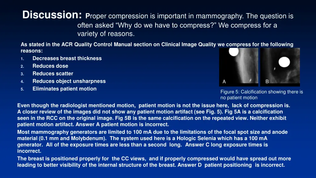 discussion p roper compression is important