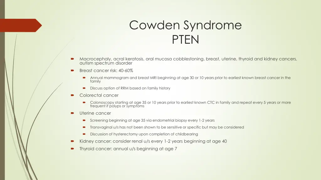 cowden syndrome pten