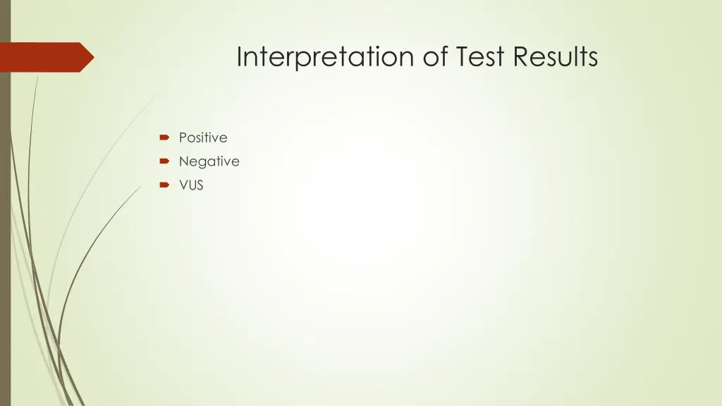 interpretation of test results
