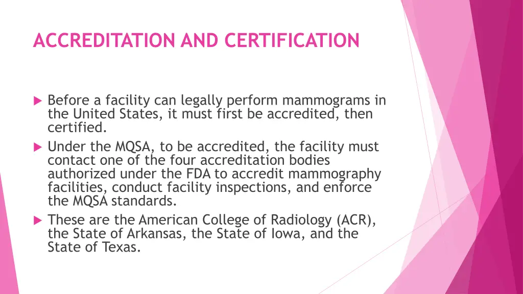 accreditation and certification