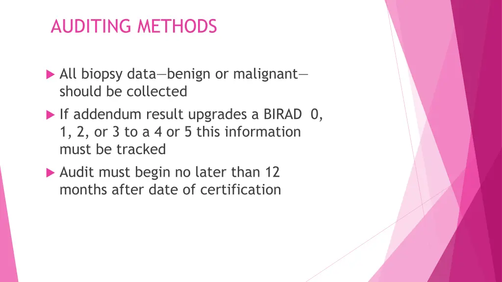 auditing methods