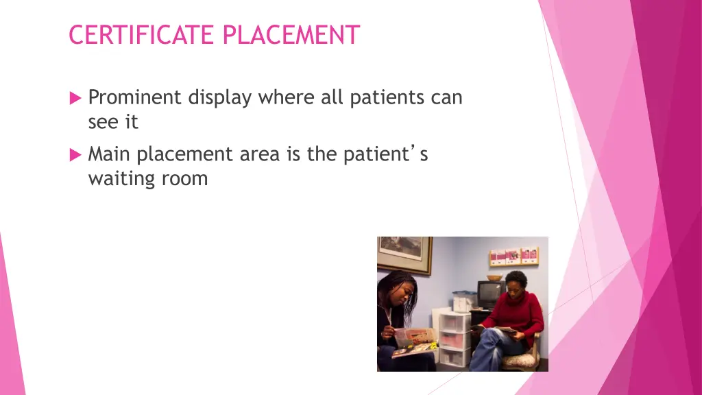 certificate placement