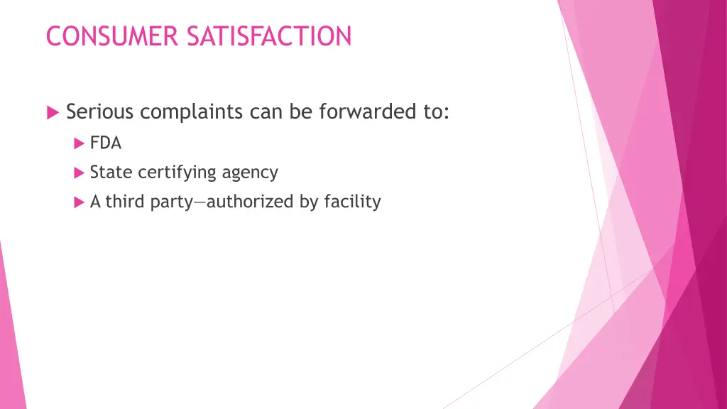 consumer satisfaction