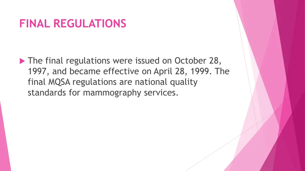final regulations