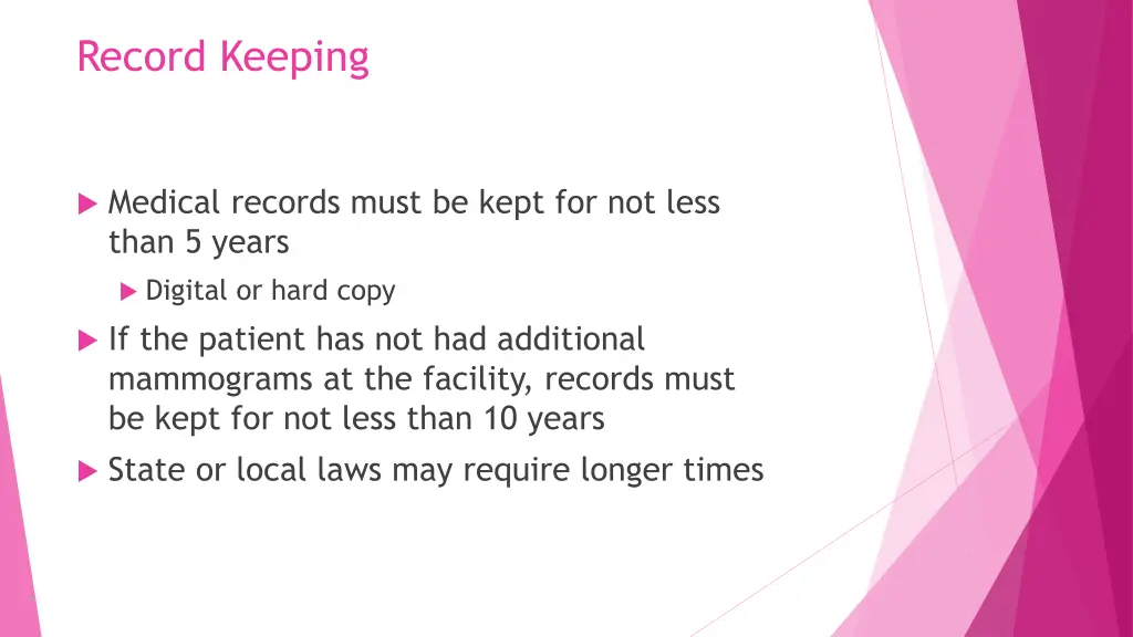 record keeping