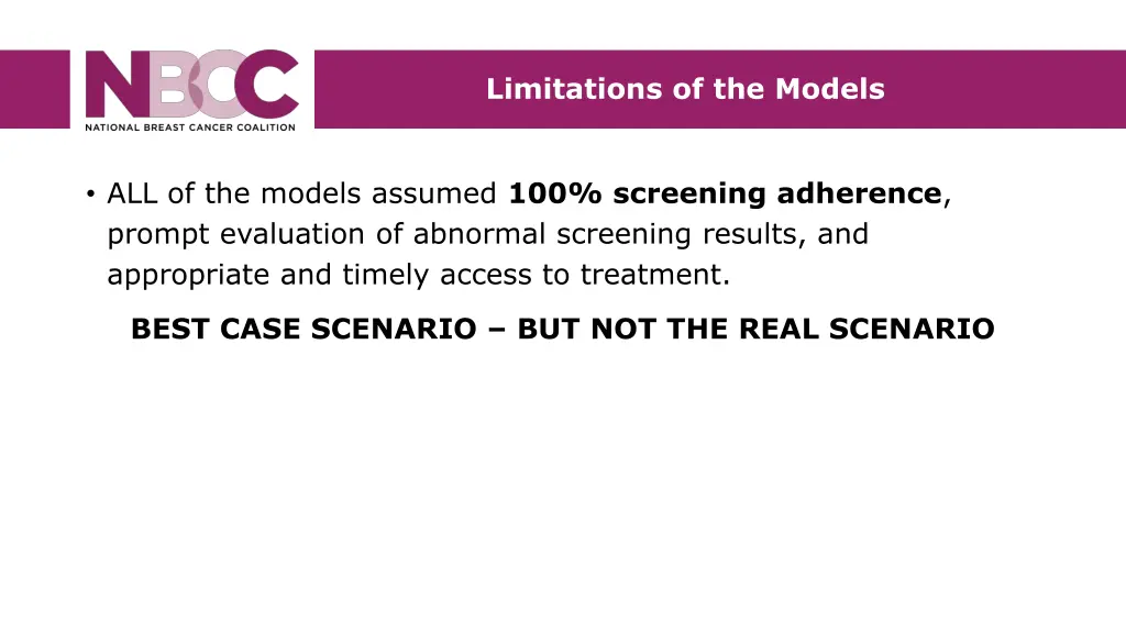 limitations of the models