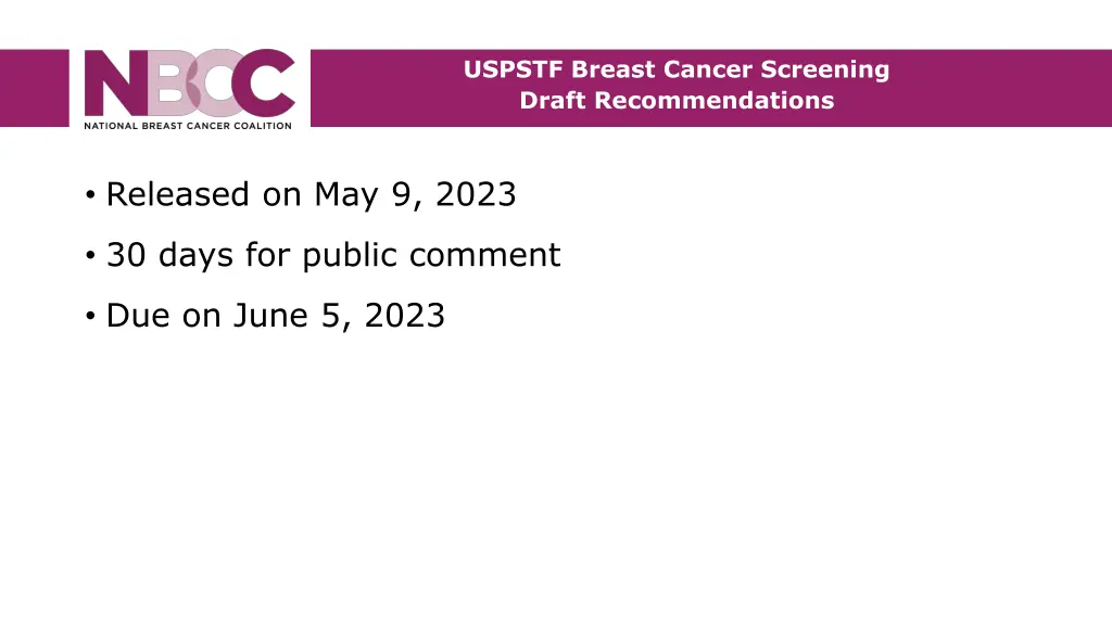 uspstf breast cancer screening draft