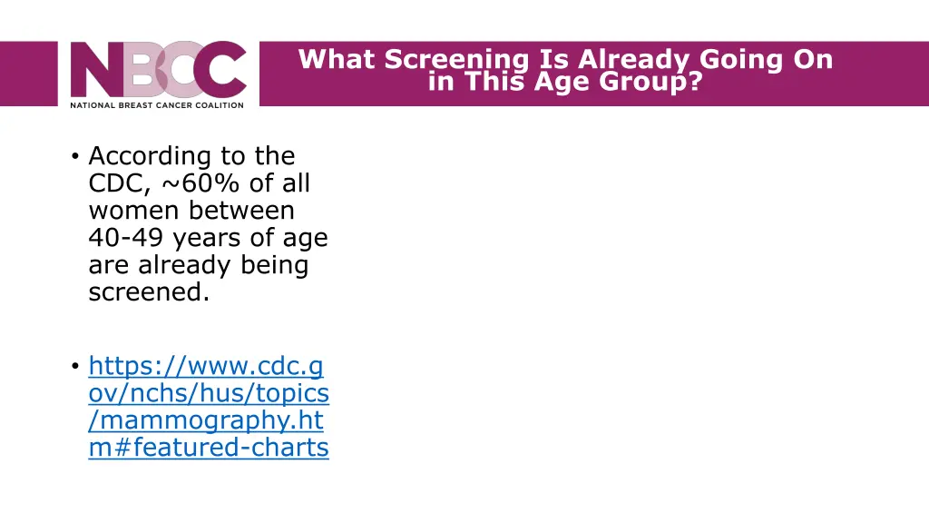 what screening is already going on in this 1