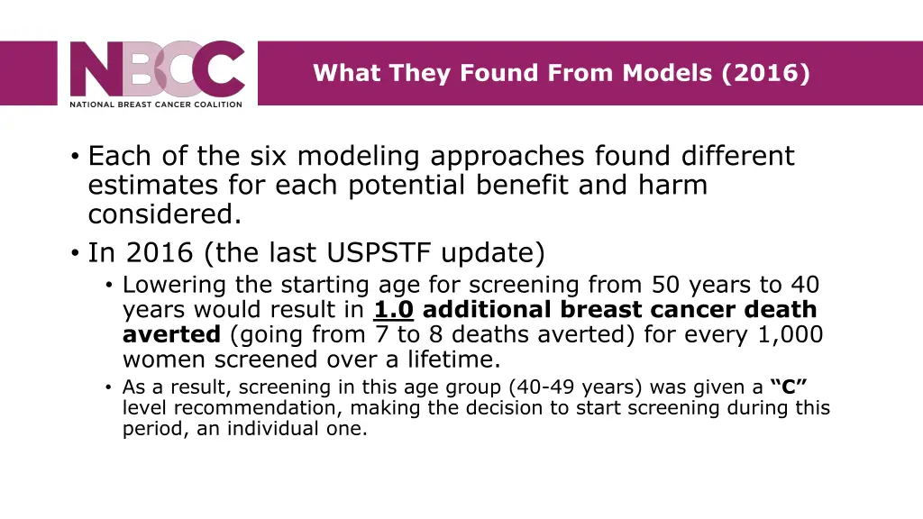 what they found from models 2016
